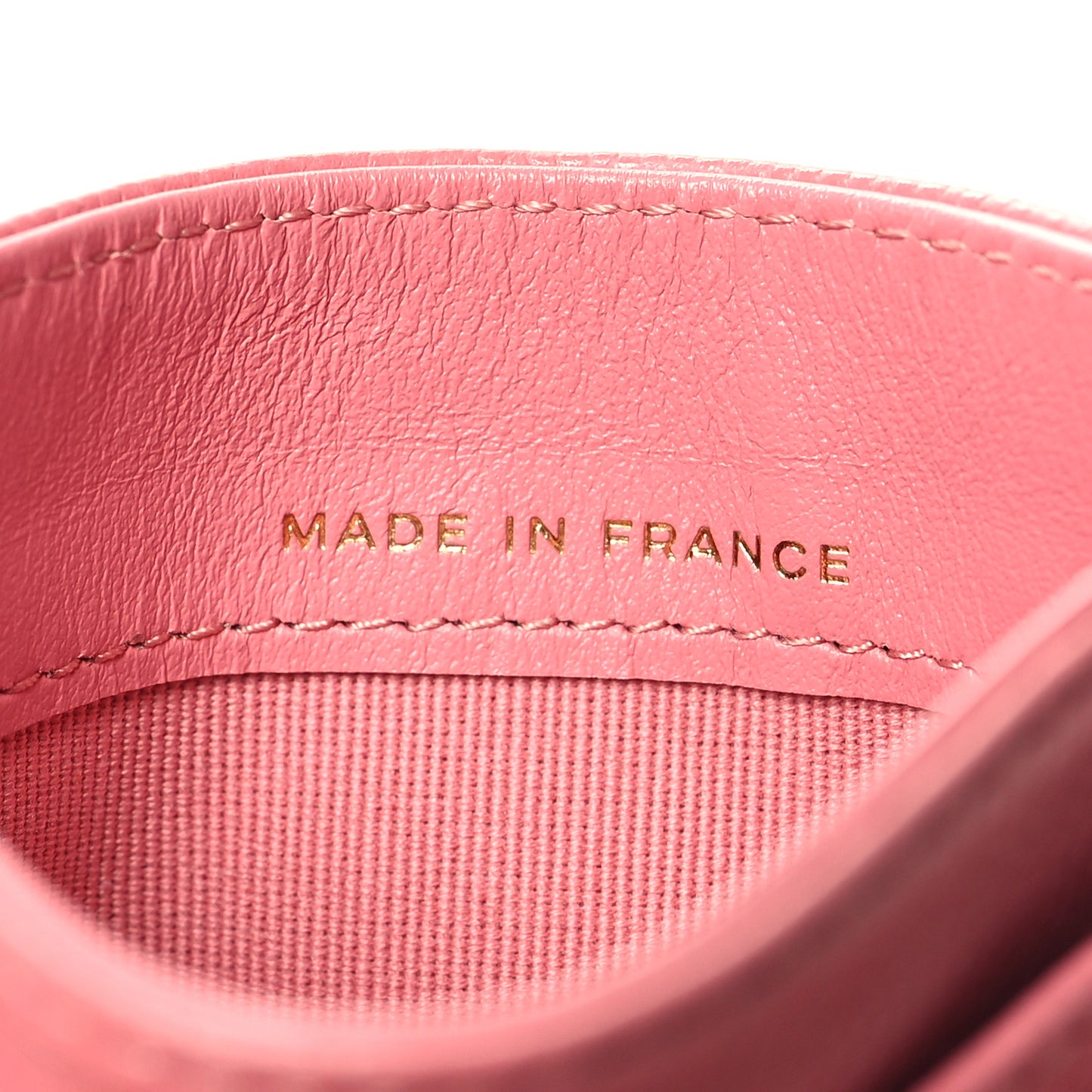 Caviar Quilted Card Holder Pink