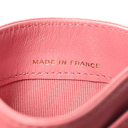 Chanel Caviar Quilted Card Holder Pink 7 of 10