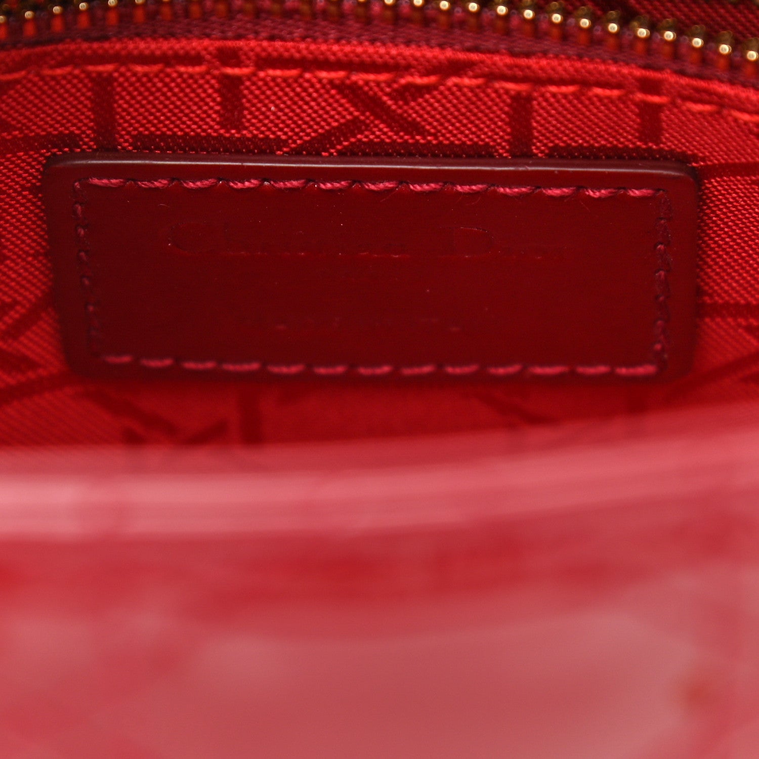 Christian Dior Patent Cannage Mini Lady Dior Red 6 of 10