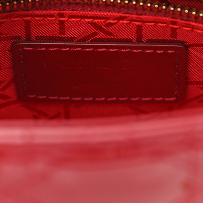 Christian Dior Patent Cannage Mini Lady Dior Red 6 of 10