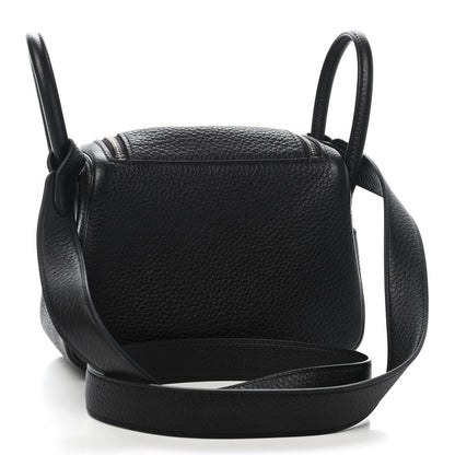 Hermes Taurillon Clemence Mini Lindy 20 Black 4 of 9