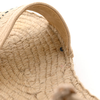 Christian Dior Canvas Embroidered Granville Ankle Tie Espadrille Flat Sandals 40.5 Cream 11 of 12