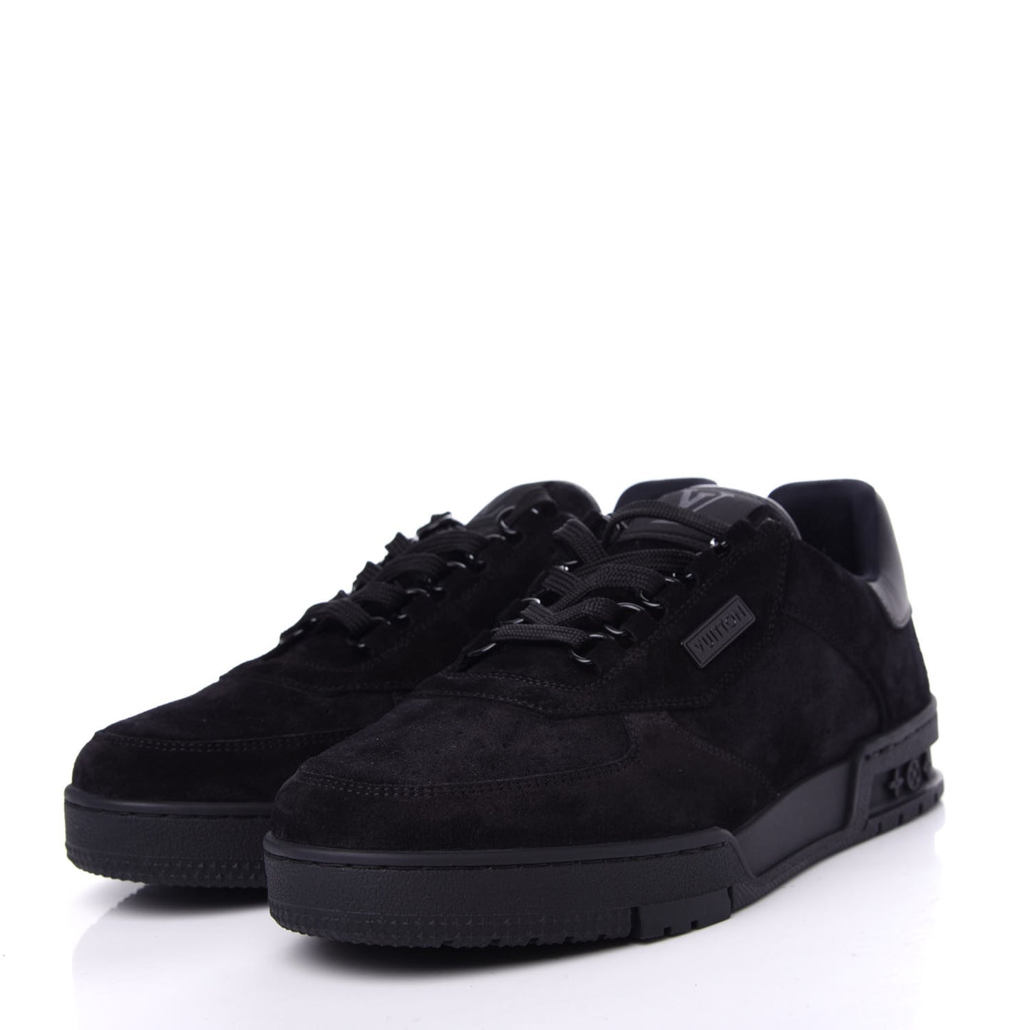 Suede Uniform Sneakers 7.5 Black