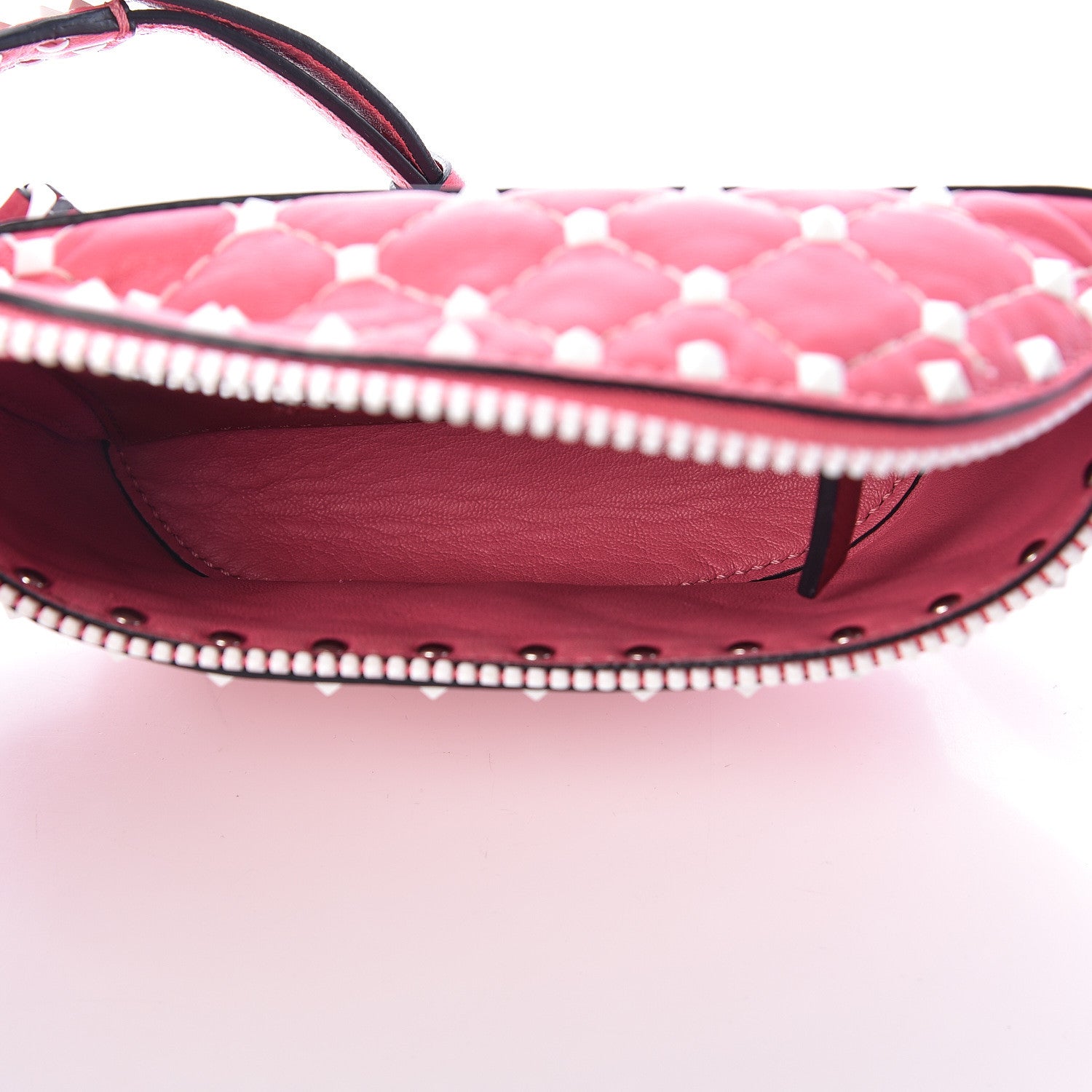 Valentino Garavani Lambskin Free Rockstud Spike Belt Bag 85 Shadow Pink 5 of 10