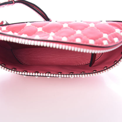 Valentino Garavani Lambskin Free Rockstud Spike Belt Bag 85 Shadow Pink 5 of 10