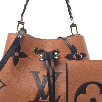 Louis Vuitton Empreinte Monogram Giant Crafty Neonoe MM Caramel Black 8 of 10