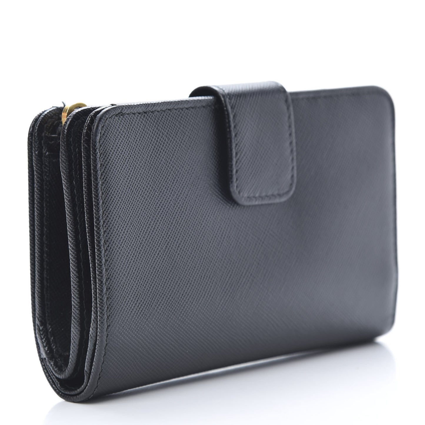 Saffiano Metal Compact Wallet Black