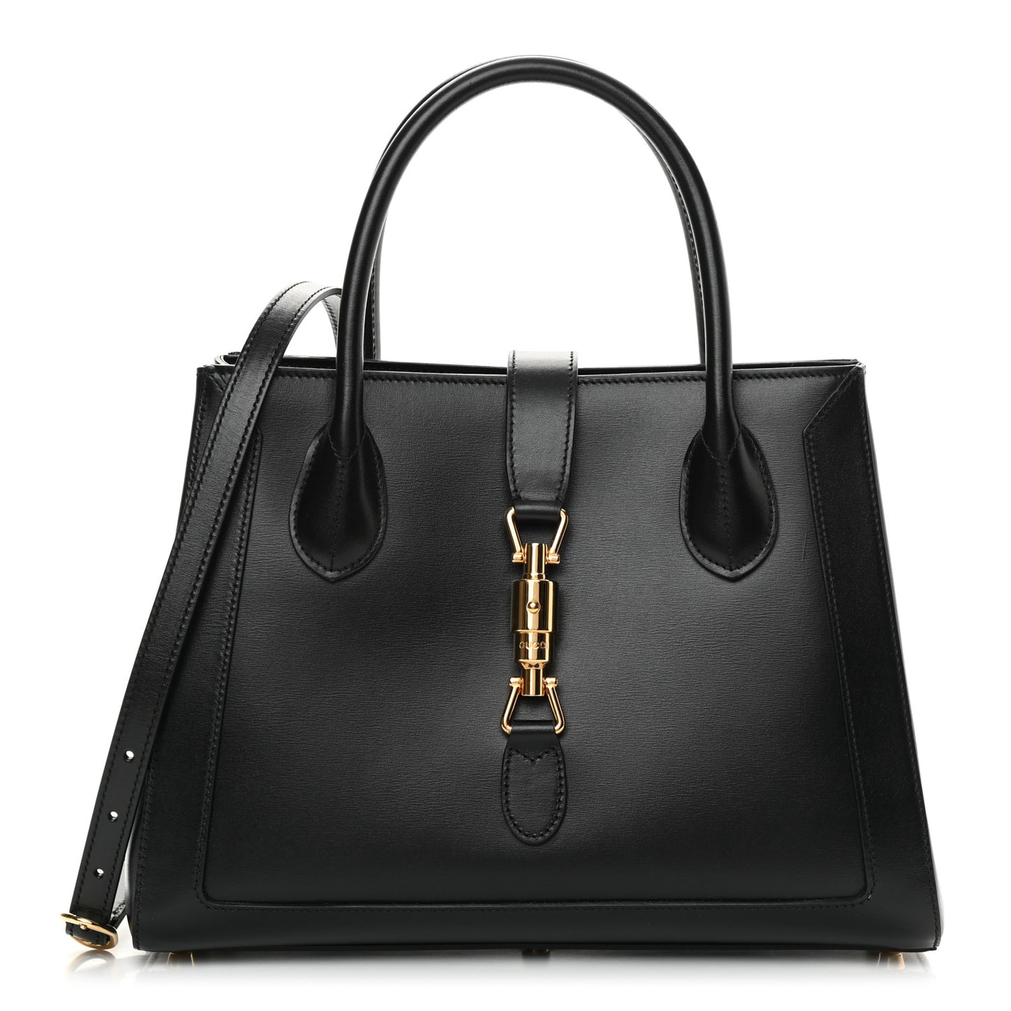 Boarded Plutone Calfskin Medium Jackie 1961 Tote Black