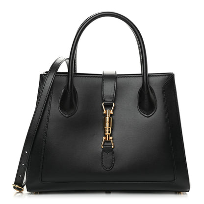 Gucci Boarded Plutone Calfskin Medium Jackie 1961 Tote Black 1 of 12