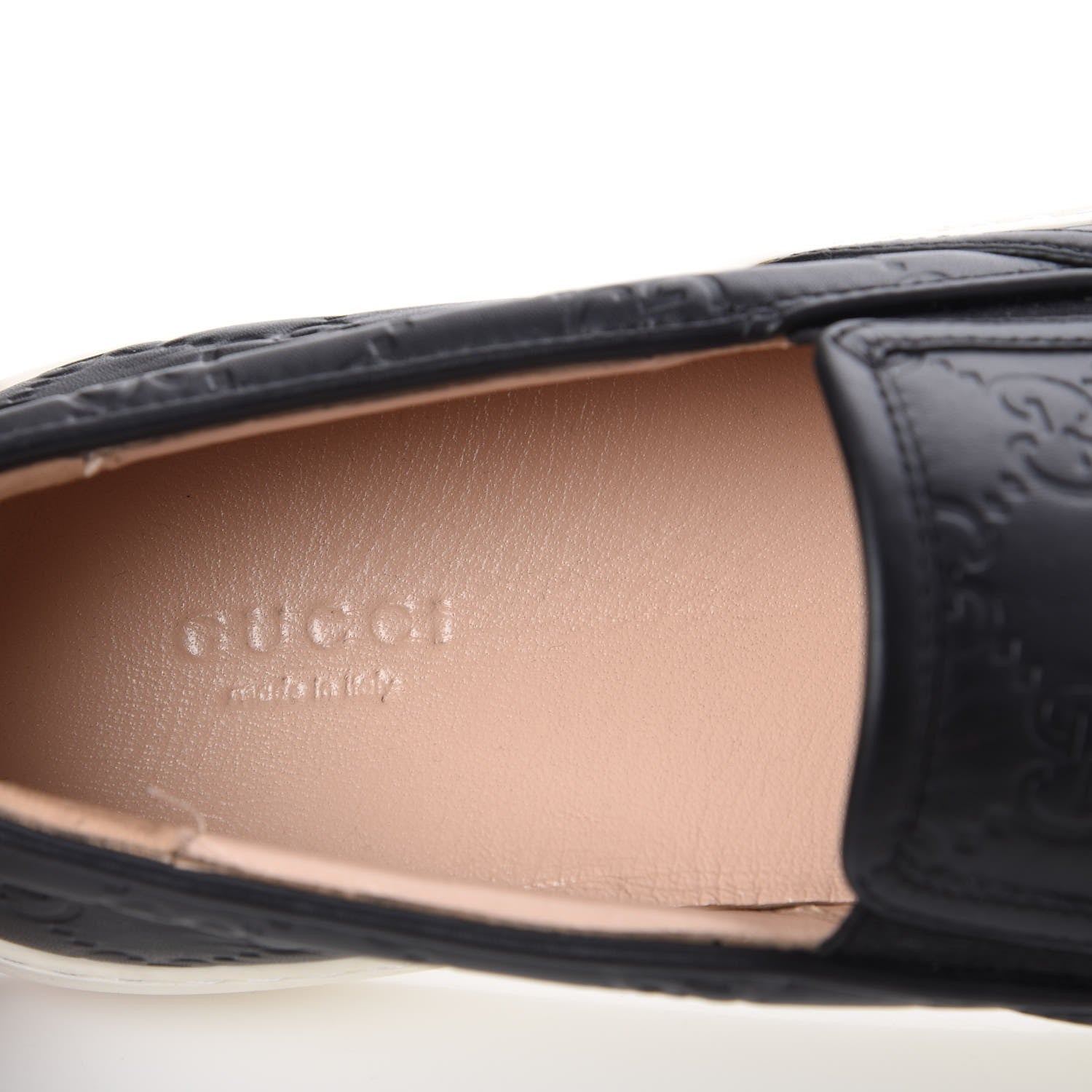 Gucci Guccissima Dublin Slip On Sneakers 38 Black 8 of 14