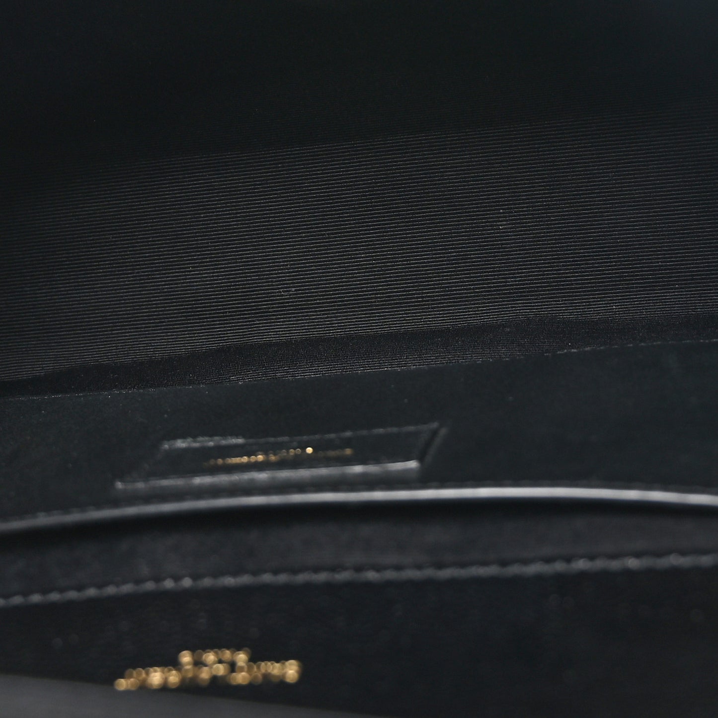 Grain De Poudre Textured Mixed Matelasse Triquilt Medium Monogram Satchel Black