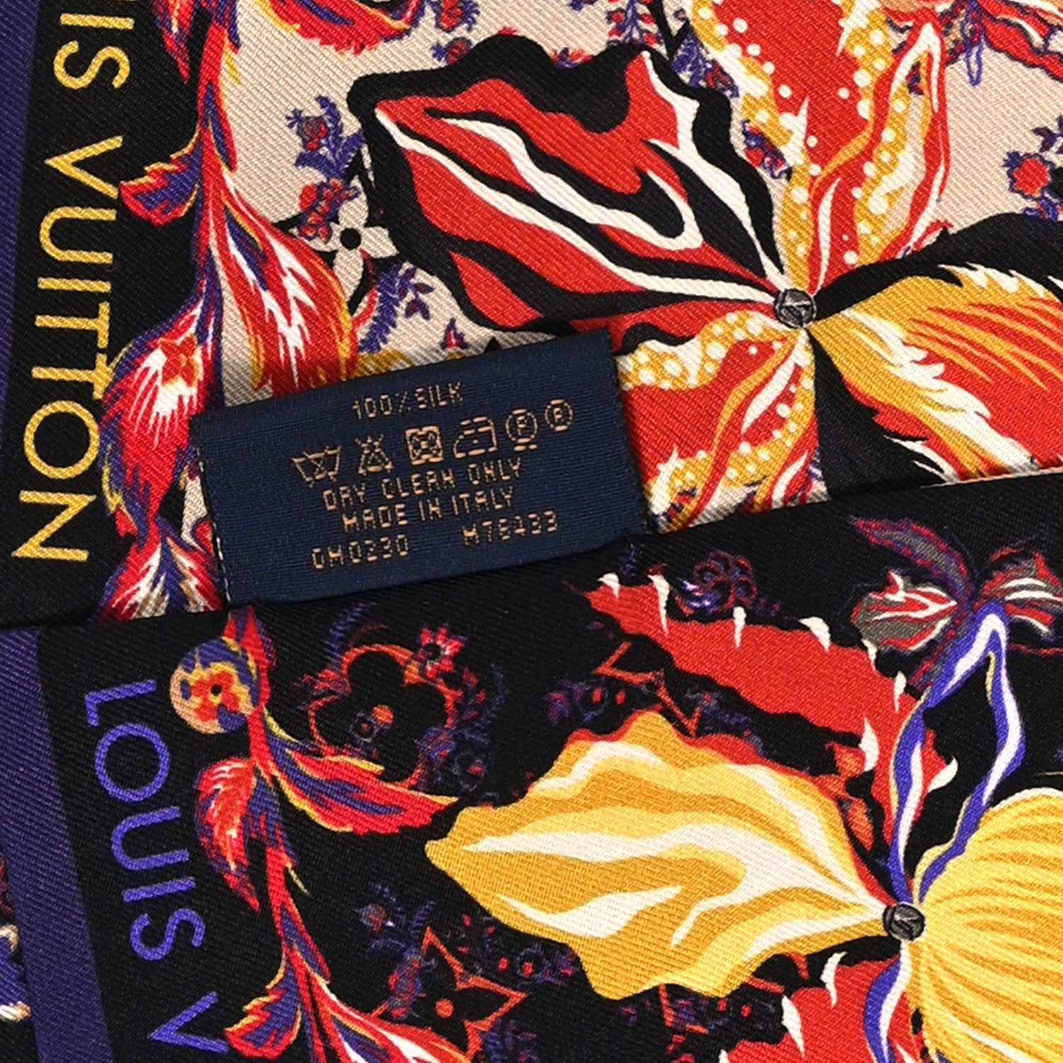 Louis Vuitton Silk Rendez-Vous Bandeau Blue Orange 4 of 4