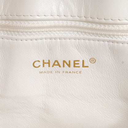 Chanel Leather CC Top Handle Bag White 6 of 11