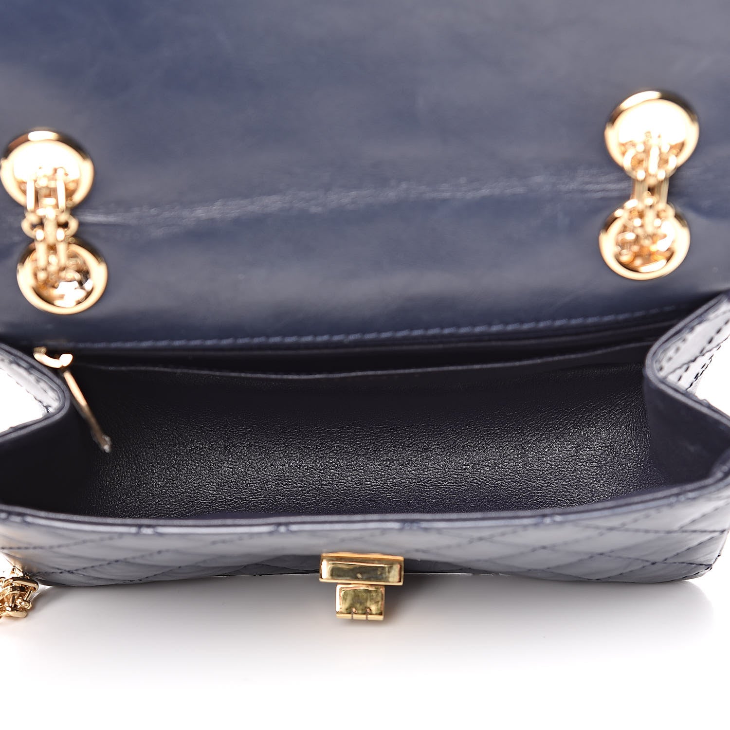 Chanel Aged Calfskin Quilted 2.55 Reissue Mini Flap Navy 5 of 12