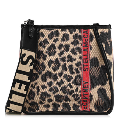 Stella McCartney Eco Leopard Logo Mini Crossbody Black 1 of 10