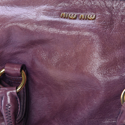 Miu Miu Vitello Lux Mini Bow Bag Viola 13 of 16
