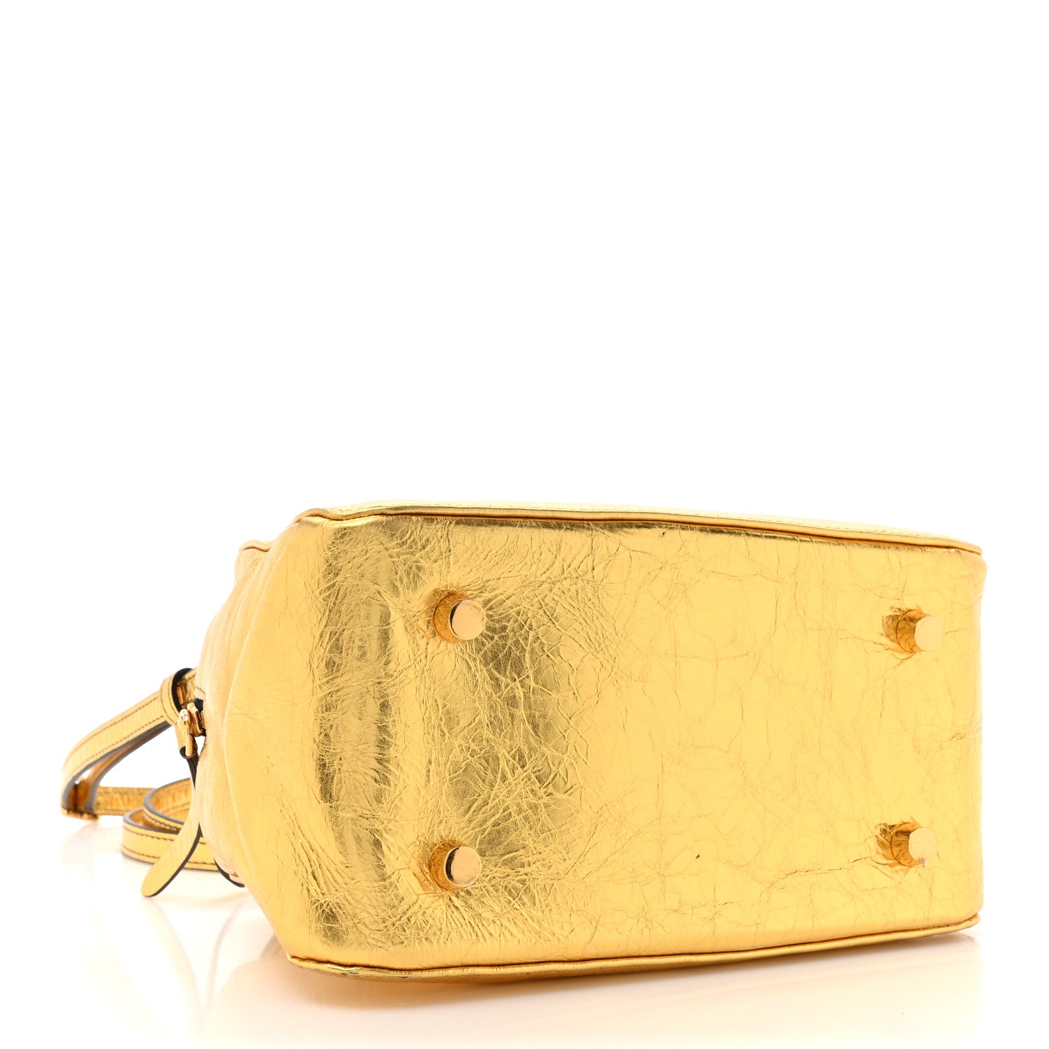 Khaite Metallic Calfskin Small Maeve Bag Gold 4 of 15