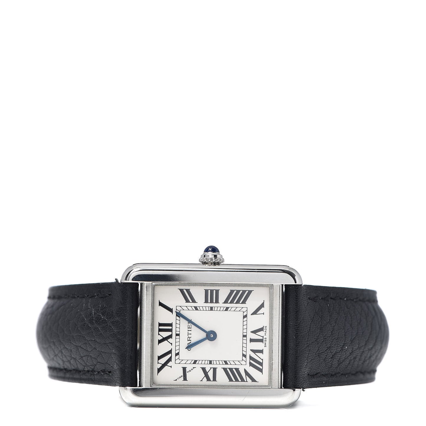 Stainless Steel Calfskin 24mm Tank Solo Quartz Watch