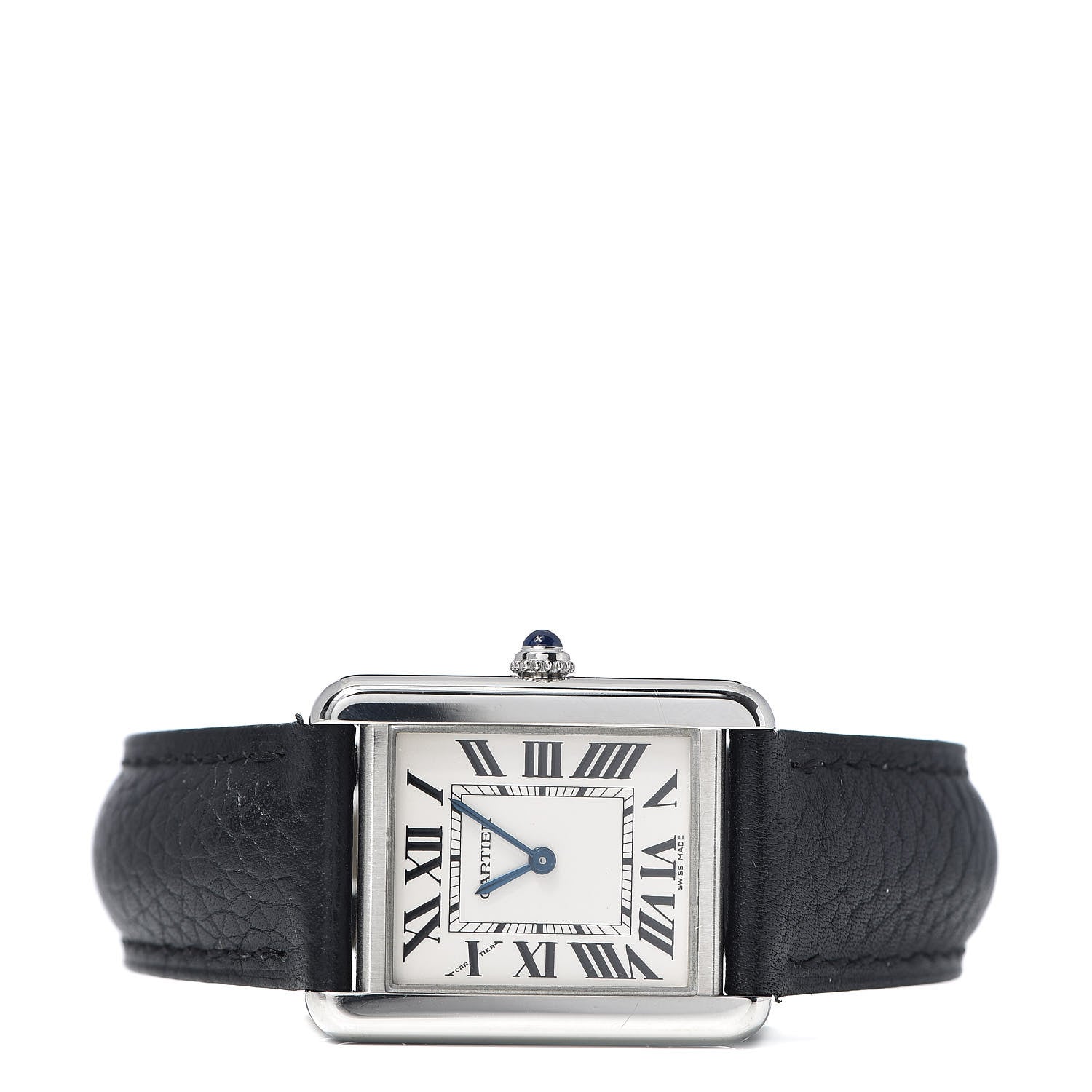 Cartier Stainless Steel Calfskin 24mm Tank Solo Quartz Watch 3 of 10