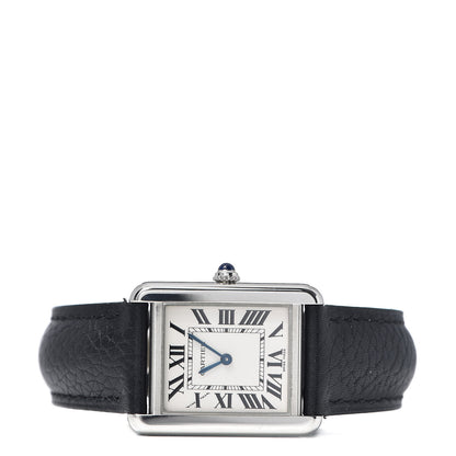 Cartier Stainless Steel Calfskin 24mm Tank Solo Quartz Watch 3 of 10