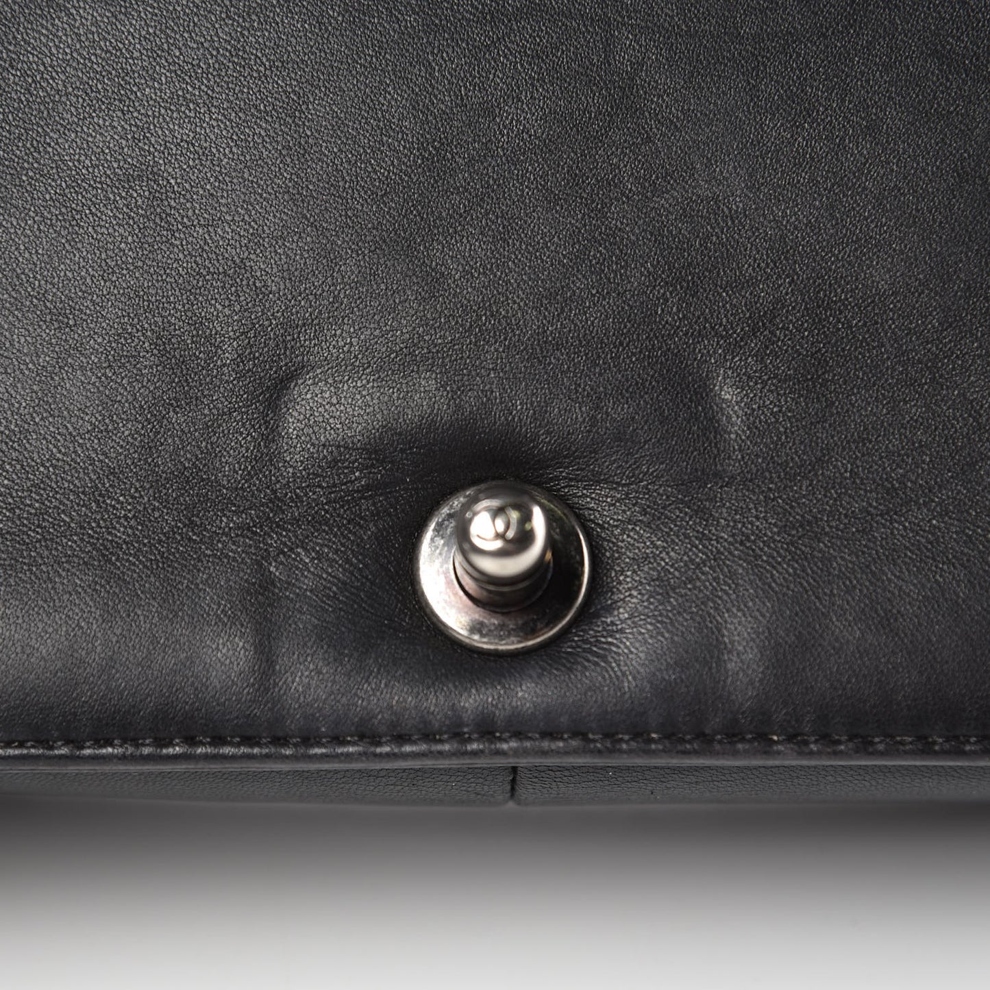 Lambskin Quilted Medium Boy Flap Black