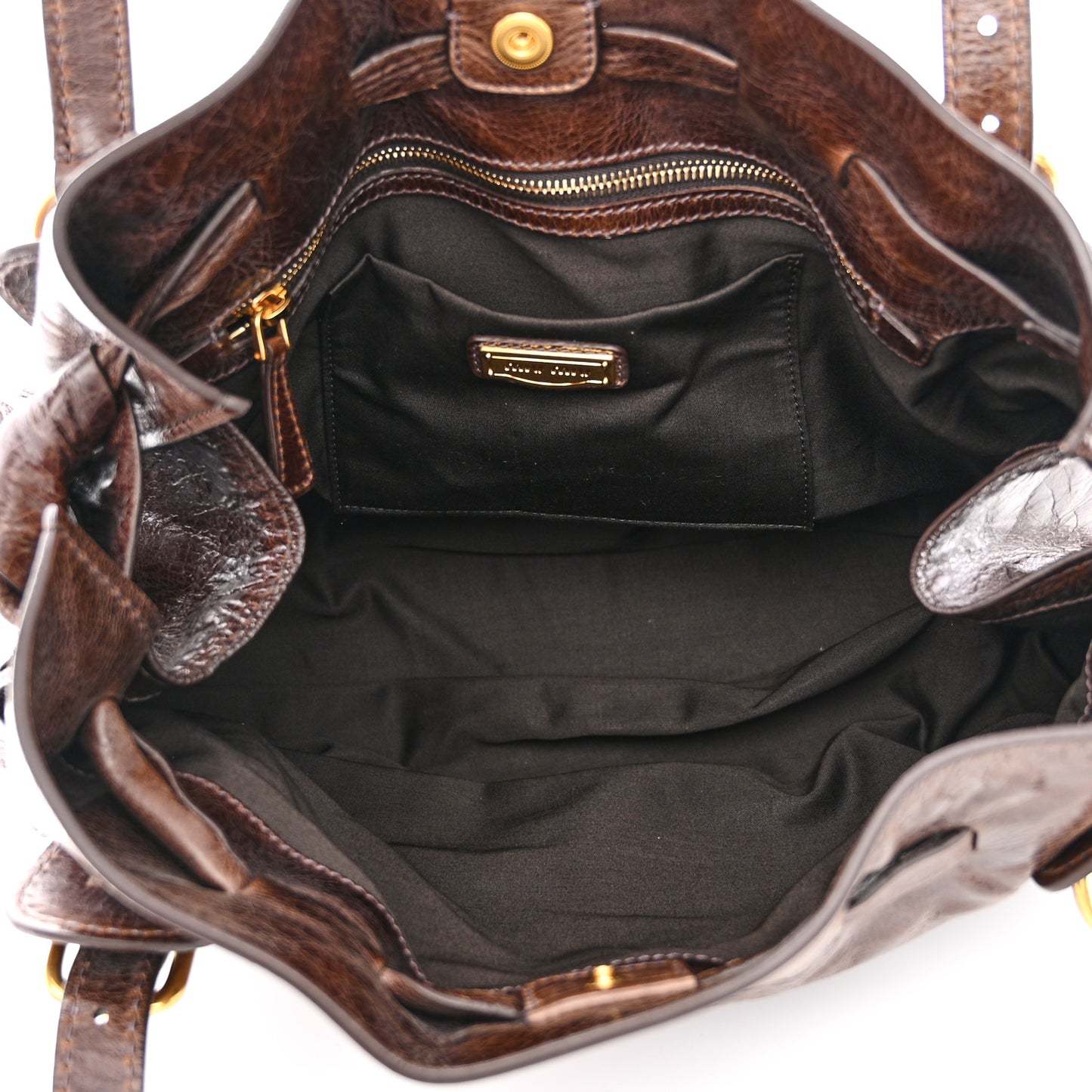 Vitello Lux Bow Bag Brown