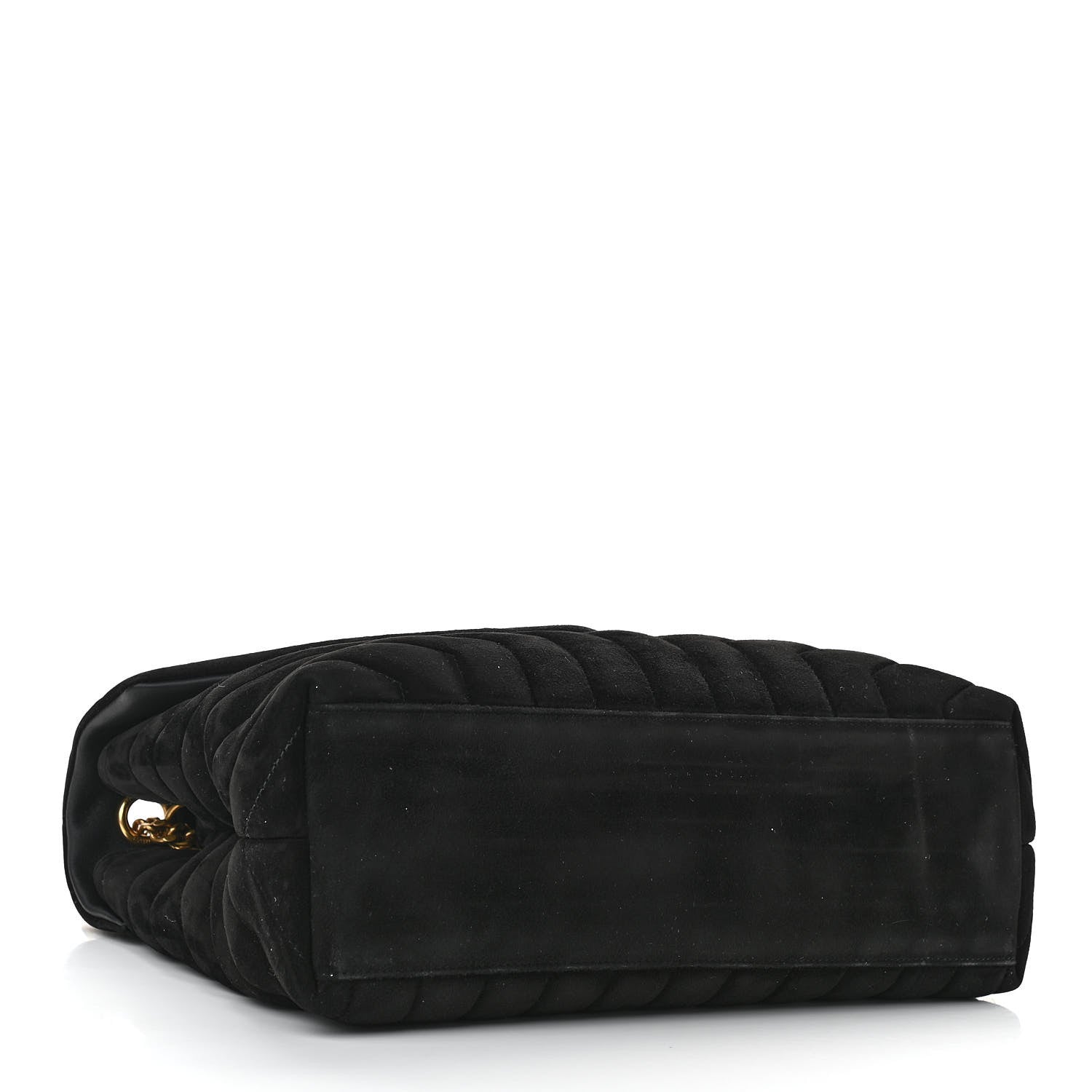 Saint Laurent Suede Y Quilted Monogram Medium Loulou Chain Satchel Black 4 of 9
