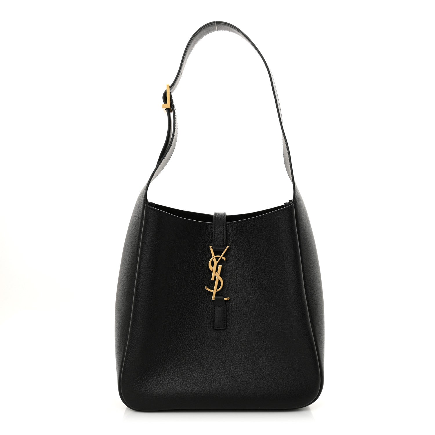 Saint Laurent Grained Calfskin Small Le 5 A 7 Soft Hobo Black 1 of 10