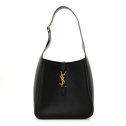 Saint Laurent Grained Calfskin Small Le 5 A 7 Soft Hobo Black 1 of 10