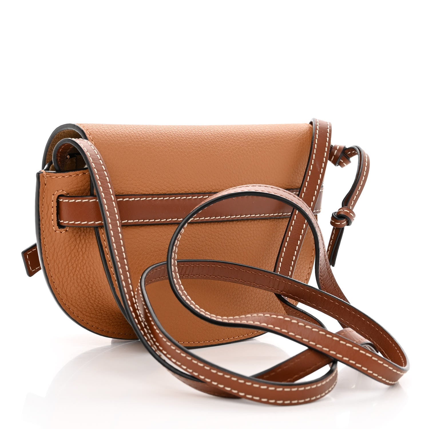 Loewe Grained Calfskin Mini Gate Crossbody Bag Caramel Pecan 3 of 8