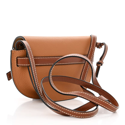 Loewe Grained Calfskin Mini Gate Crossbody Bag Caramel Pecan 3 of 8