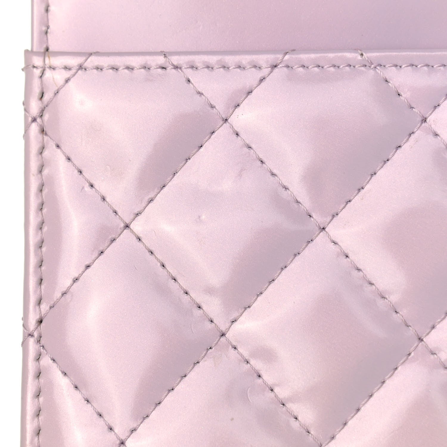 Chanel Patent Calfskin Quilted Boy Wallet On Chain WOC Purple 16 of 17