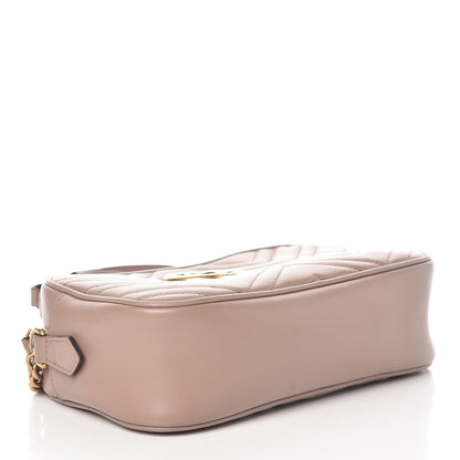 Gucci Calfskin Matelasse Small GG Marmont Chain Shoulder Bag Taupe 4 of 14