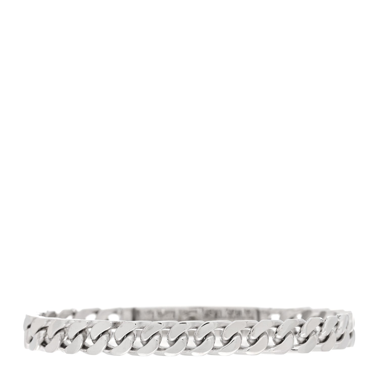 Hermes 18K White Gold Diamond TPM Kelly Gourmette Bracelet SH 2 of 4