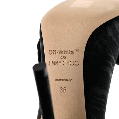 Jimmy Choo x Off White Moire Mary 100 Pumps 36 Black 7 of 8