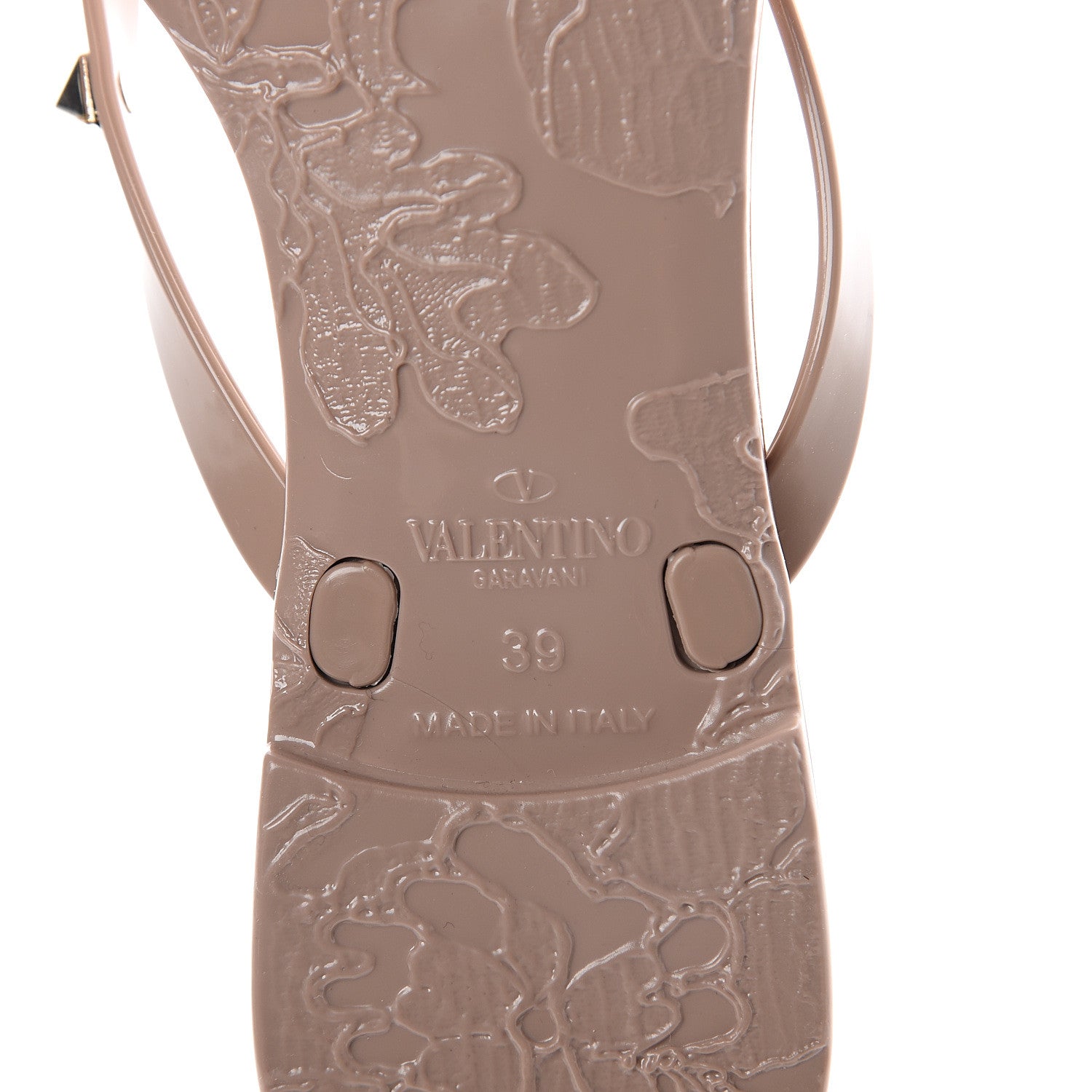 Valentino Garavani PVC Jelly Rockstud Bow Thong Sandals 39 Poudre 6 of 7