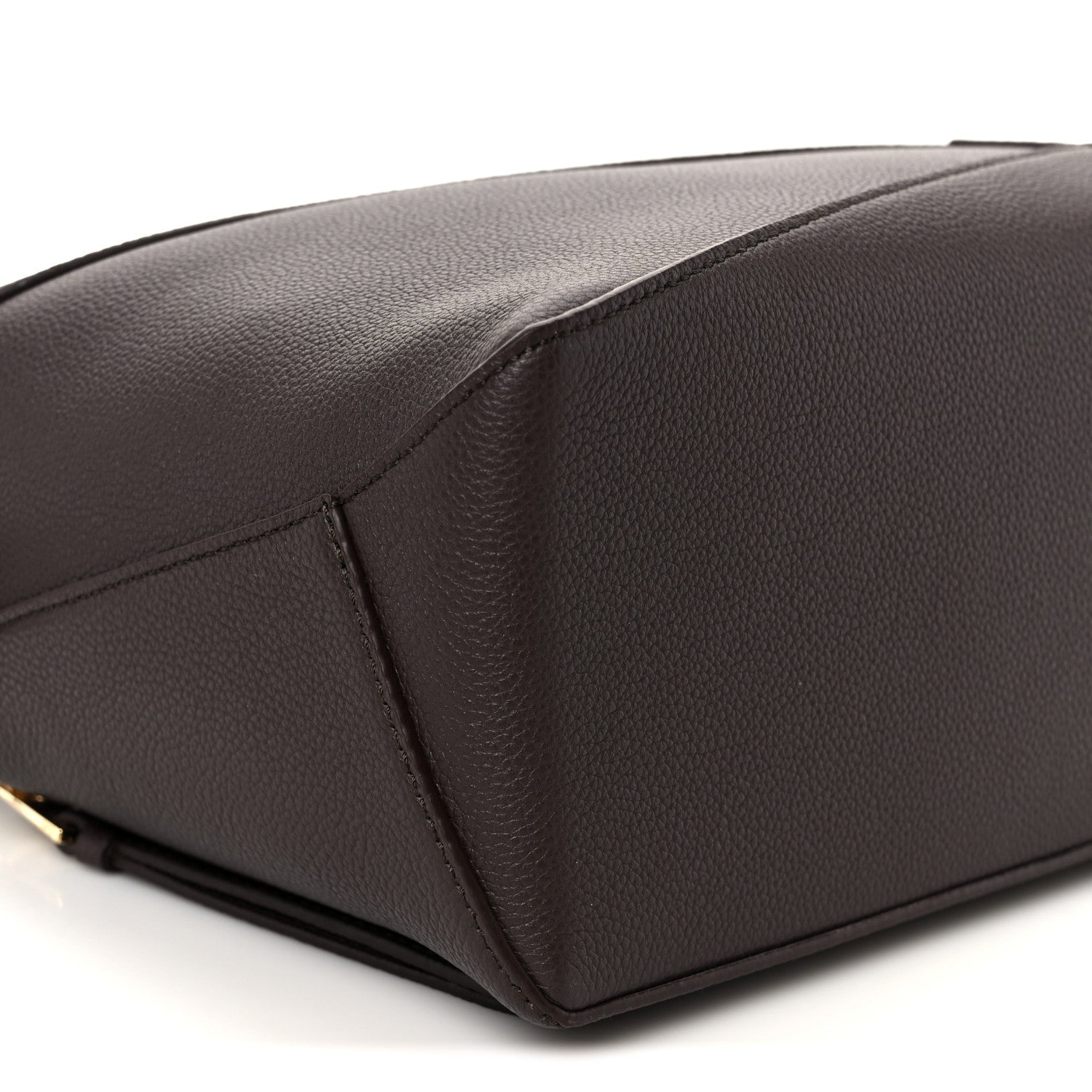 Loewe Soft Grained Calfskin Small Puzzle Edge Bag Dark Chestnut