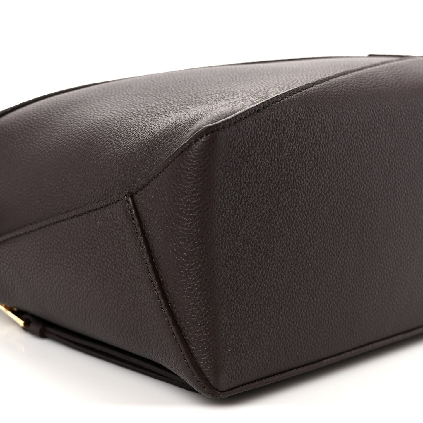 Soft Grained Calfskin Small Puzzle Edge Bag Dark Chestnut