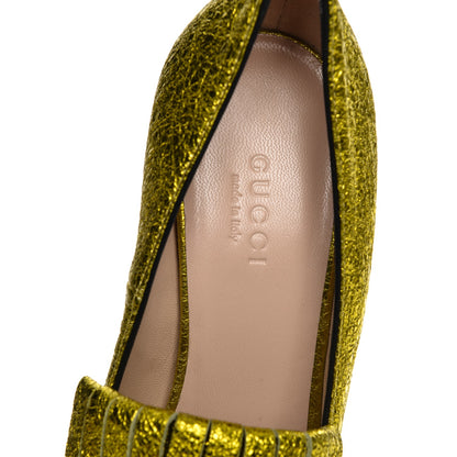 Gucci Galassia GG Marmont Fringe 105mm Loafer Pumps 36.5 Mimosa 7 of 8