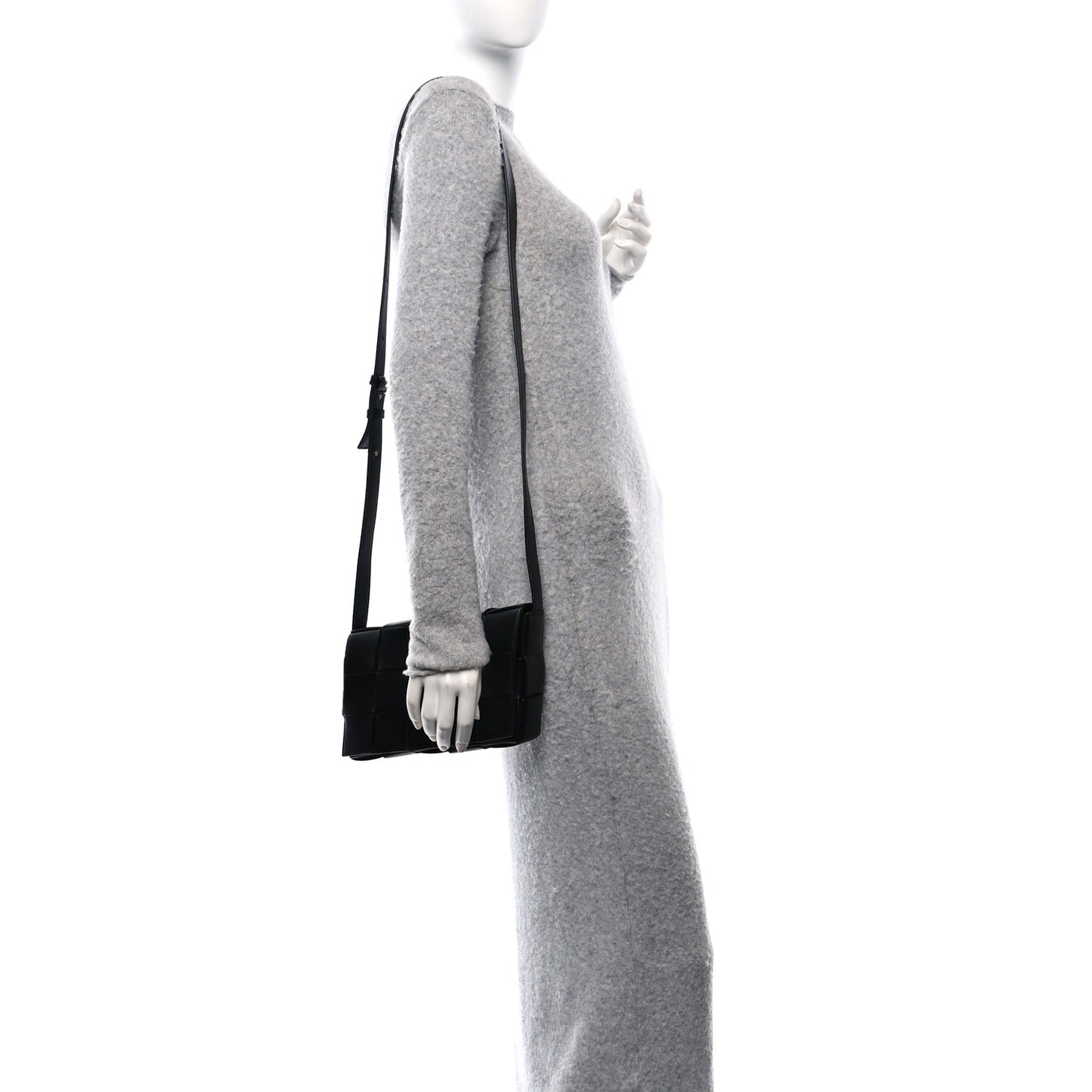Lambskin Maxi Intrecciato Speed Cassette Crossbody Bag Black
