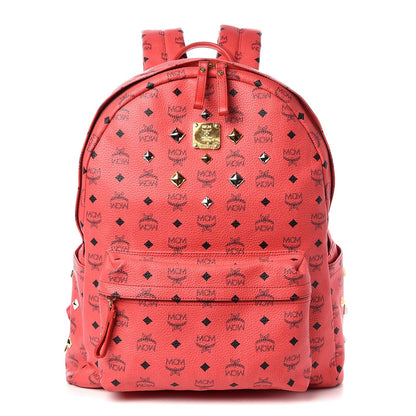 MCM Visetos Large Sprinkle Stud Stark Backpack Corail 1 of 12