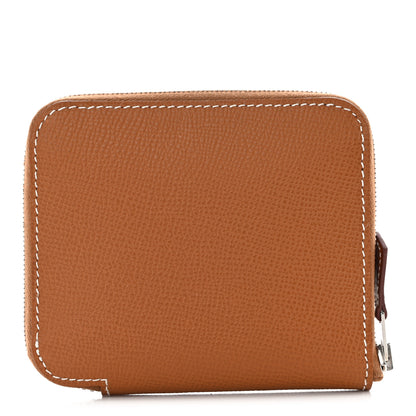 Hermes Epsom Silk'in Compact Wallet Gold 1 of 8