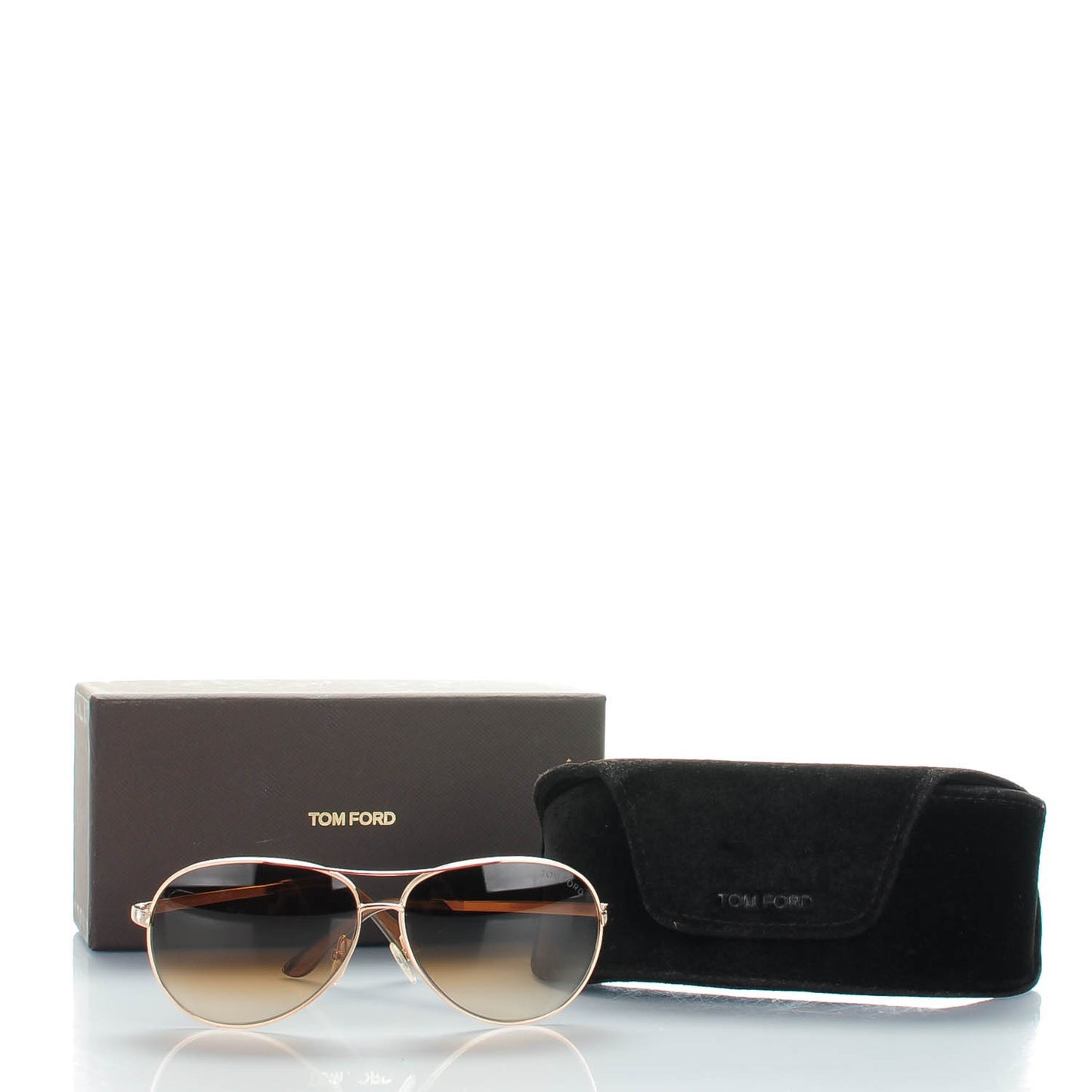 Metal Charles Aviator Sunglasses TF35 Gold