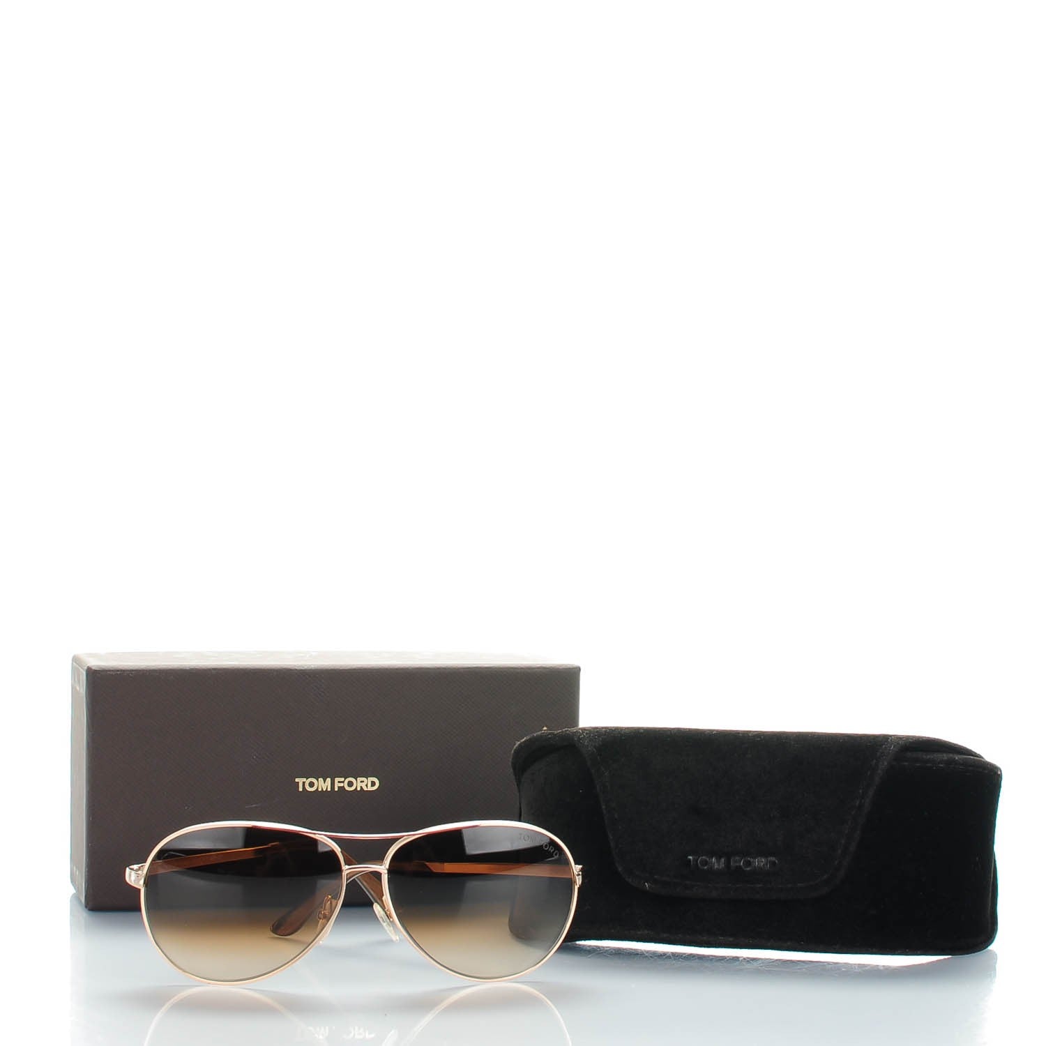 Tom Ford Metal Charles Aviator Sunglasses TF35 Gold 6 of 6