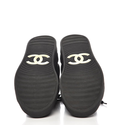 Chanel Canvas Suede Calfskin Zipped Sneakers 42 Black 7 of 10
