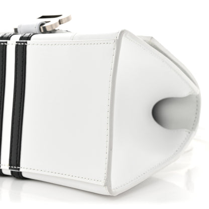 Balenciaga X ADIDAS Shiny Box Calfskin Small Hourglass Top Handle Bag Off White Black 10 of 15