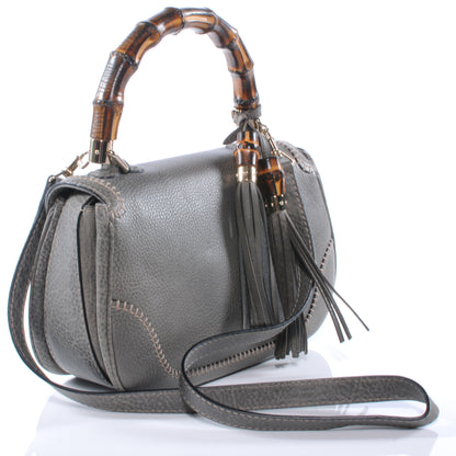 Gucci Leather New Bamboo Medium Top Handle Bag 3 of 7