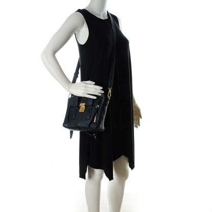 3.1 Phillip Lim 3.1 Textured Calfskin Mini Pashli Satchel Ink 2 of 6
