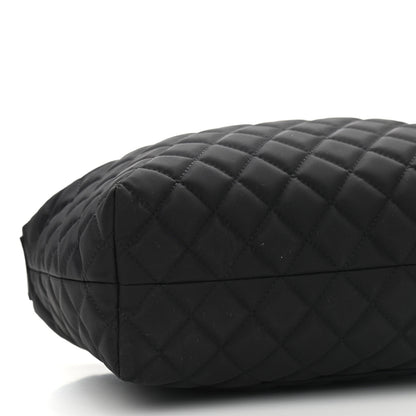Chanel Nylon Calfskin Quilted Hobo Black 8 of 11