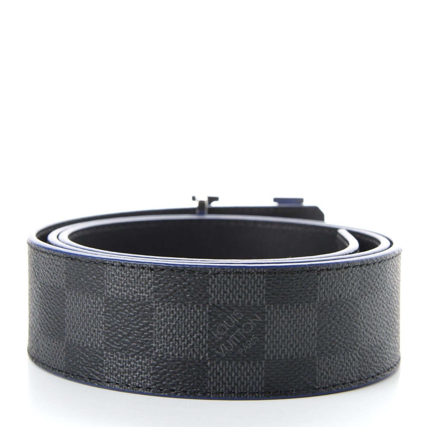 Damier Graphite Calfskin 40mm LV Initiales Reversible Belt 90 36 Black